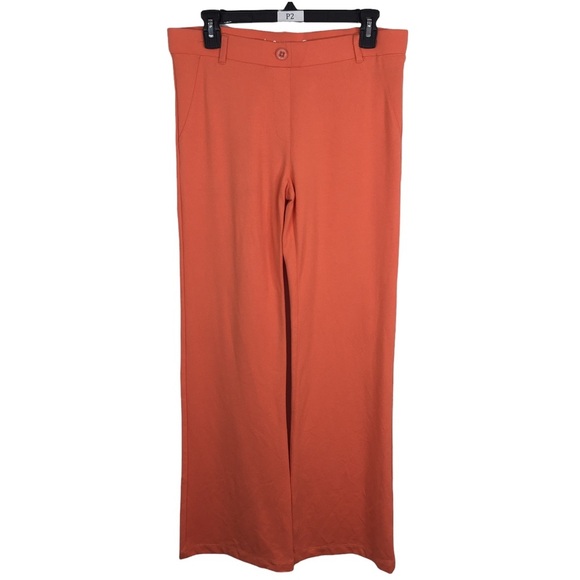 Betabrand Womens Size Large Petite Dress Pant Yoga‎ Orange Peach - Picture 1 of 8